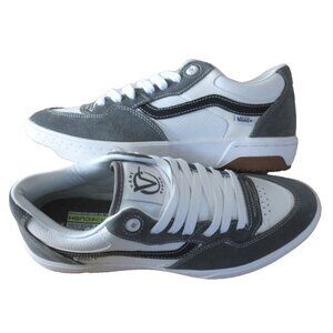 Vans Men's Rowan Zorilla 2 Grey White Suede Canvas Skate Shoes size 11.5 NIB